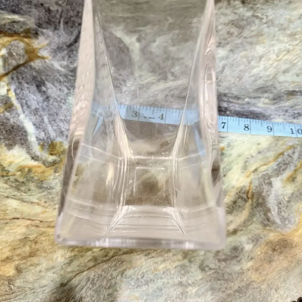 Badash Crystal Golf Vase 8” Tall Etched EUC